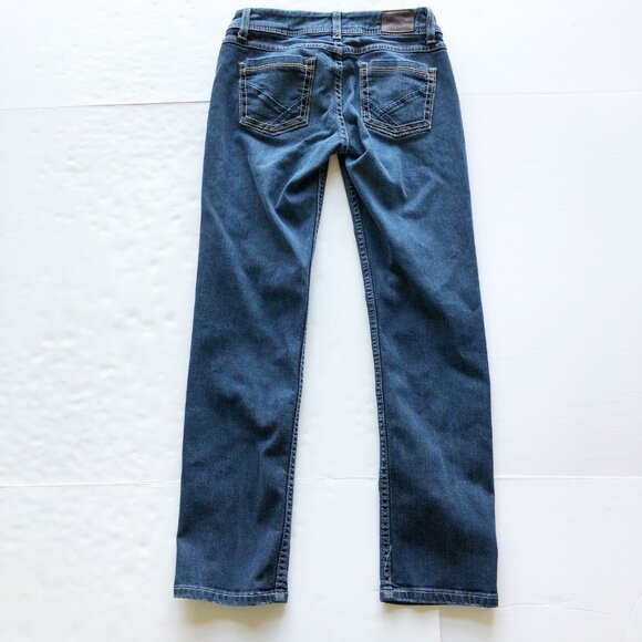 BKE Kate Straight Dark Wash Blue Jeans Womens 26 Short - Picture 4 of 11